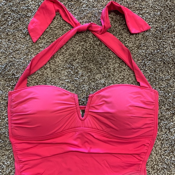 Tommy Bahama one piece swim, sz 10- hot pink - Picture 2 of 9